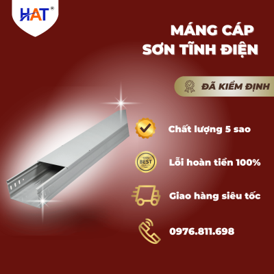 Máng cáp sơn tĩnh điện Máng cáp sơn tĩnh điện