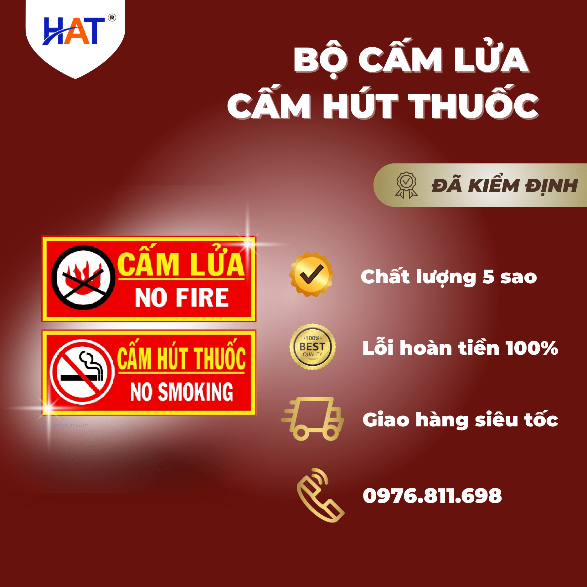 Bộ cấm lửa, cấm hút thuốc PCCC 1 bo cam lua cam thuoc