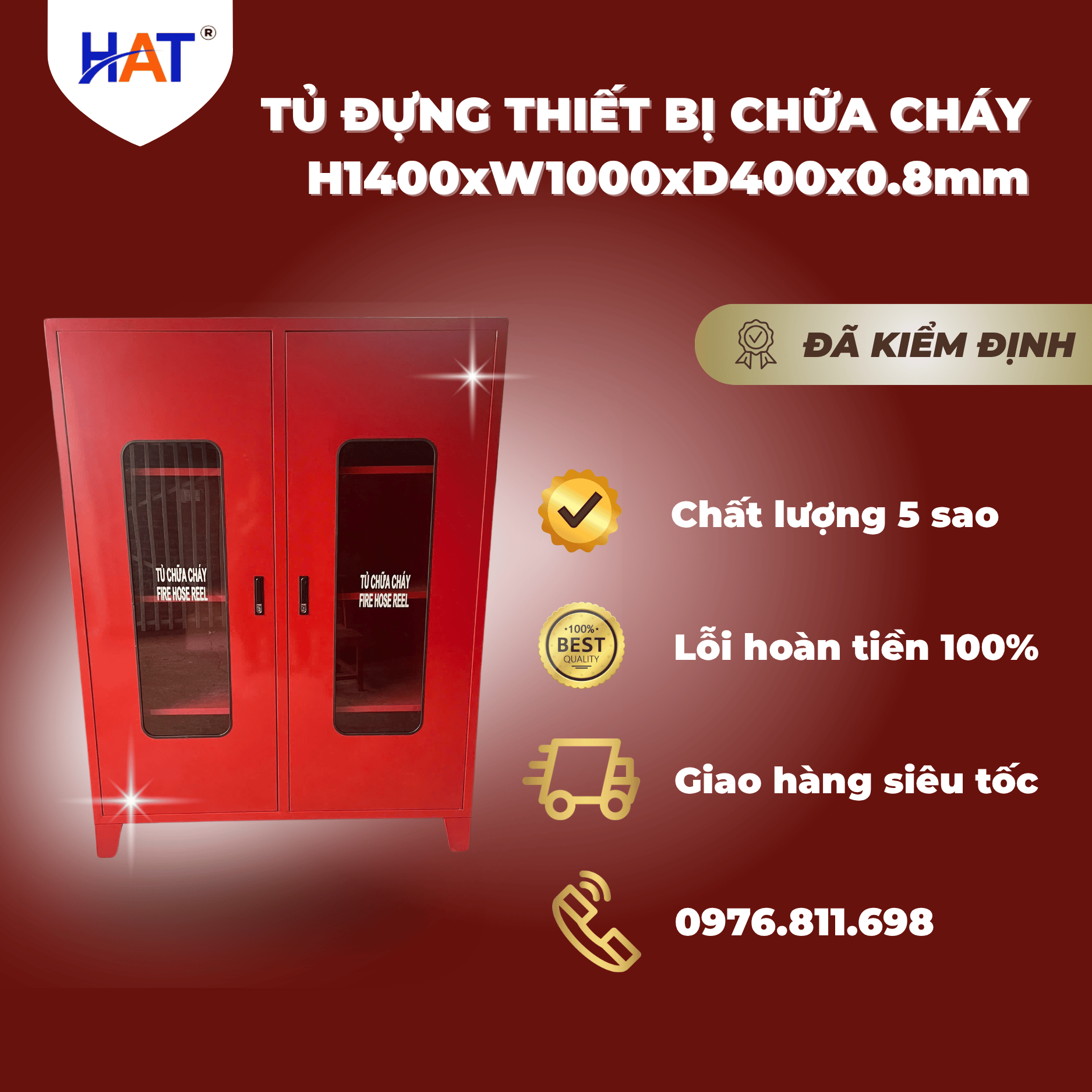 Tủ đựng đồ PCCC H1400xW1000xD400x0.8mm 1 tu 2 canh 1400x1000 1