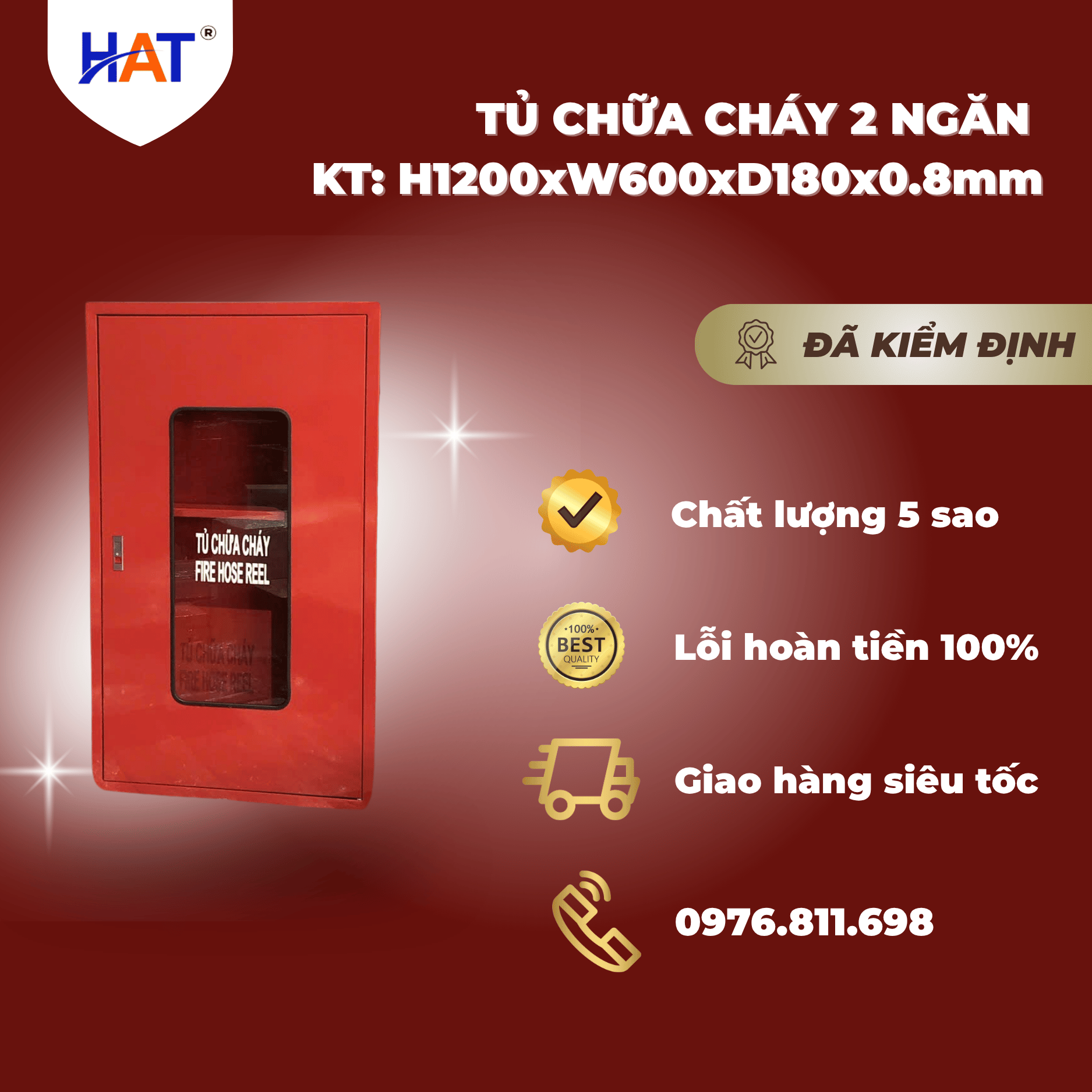 Tủ chữa cháy 2 ngăn H1200xW600xD180x0.8mm 1 tu 2 ngan 1200x600 1