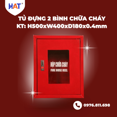 Tủ chữa cháy đựng 2 bình 500x400 Tủ chữa cháy đựng 2 bình 500x400