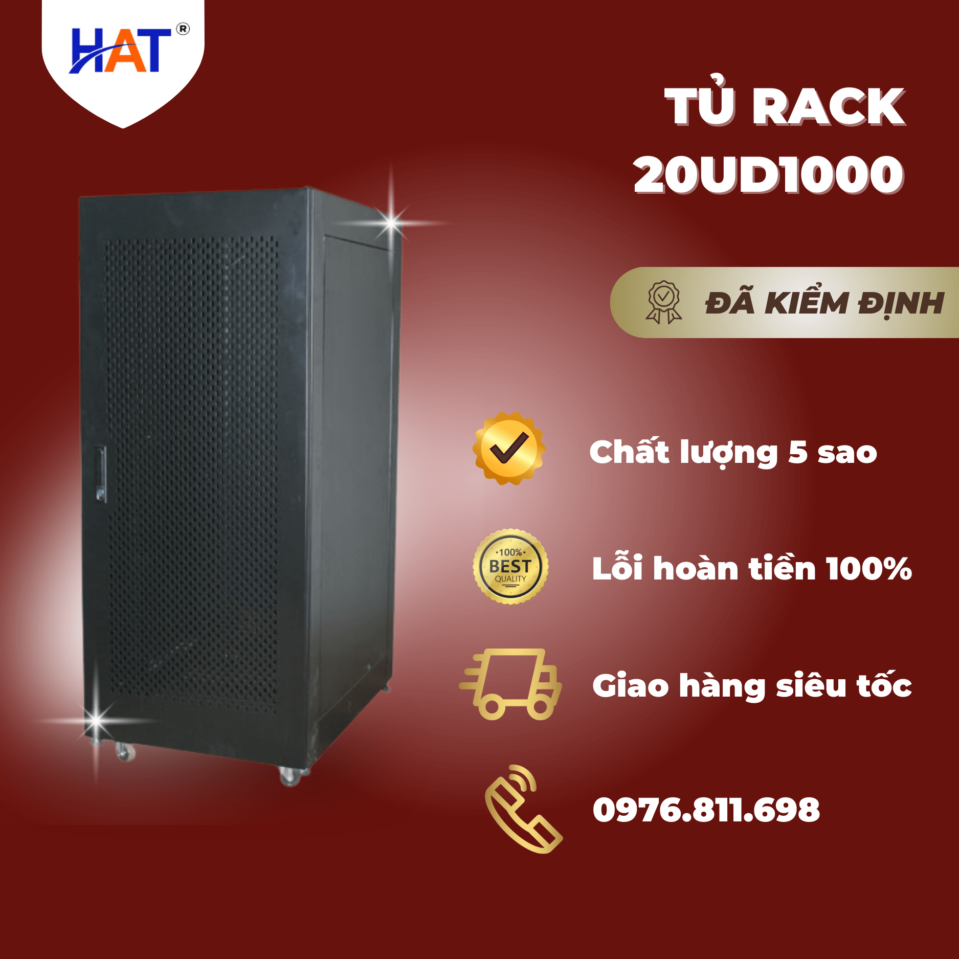 Tủ rack 20UD1000 2 Tủ rack 20UD1000 - Liên hệ: 0976.811.698